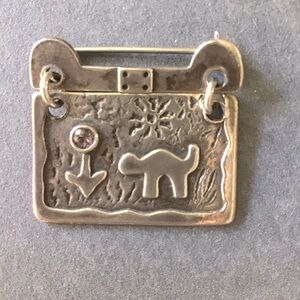 Sterling Silver Brooch with Animal Design